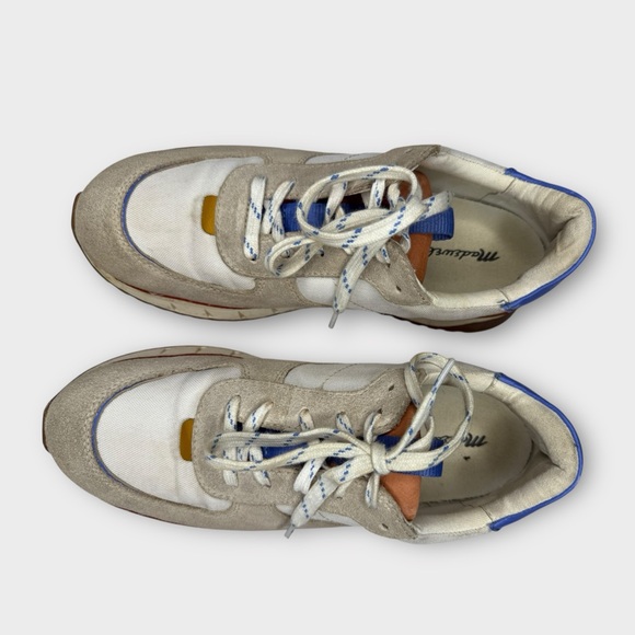 Madewell Kickoff Trainer Sneakers Canvas Suede Leather Colorful Boho Chic Sz 8.5 - Picture 4 of 10